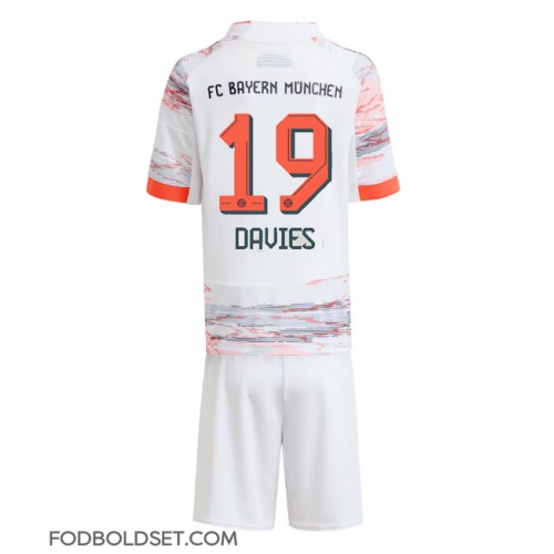 Bayern Munich Alphonso Davies #19 Udebane Trøje Børn 2025-26 Kortærmet (+ Korte bukser)